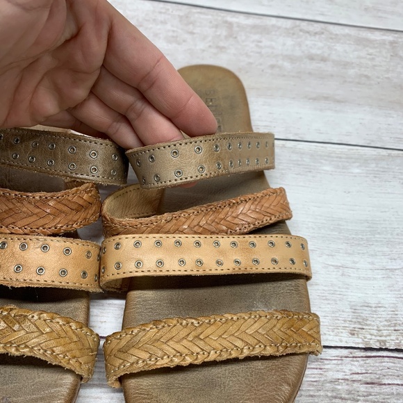 BedStu Henna Womens Leather Strappy Flat Sandals Size 8 Tan - Picture 9 of 12